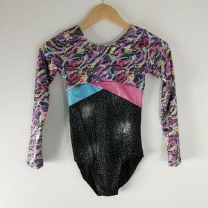 Gymnastics Dance One Piece 14a Size Sparkle Multicolor